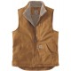 WASHED DUCK SHERPA LINED MOCK NECK VEST 104277