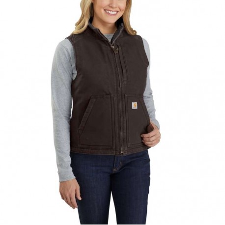 SHERPA LINED MOCK NECK VEST 104224