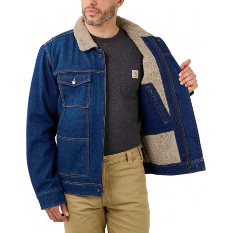 Denim Sherpa Lined Jacket 105478